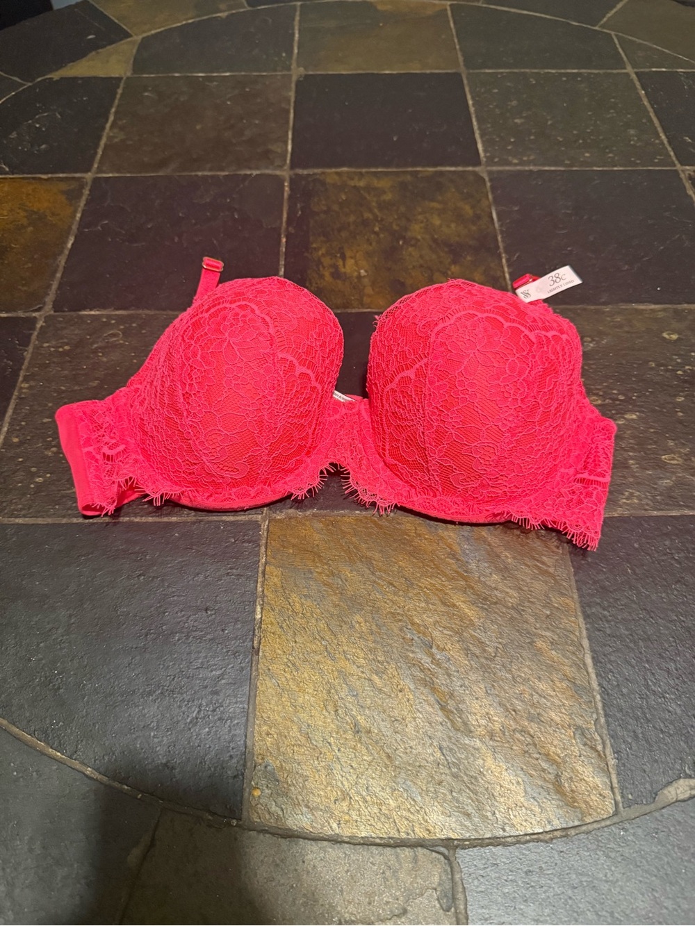 Victoria's Secret Hot Pink Lace Push-Up Bra